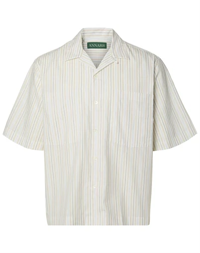 ANNARR - ANRRex Stripes Skjorte - Egret/Multi